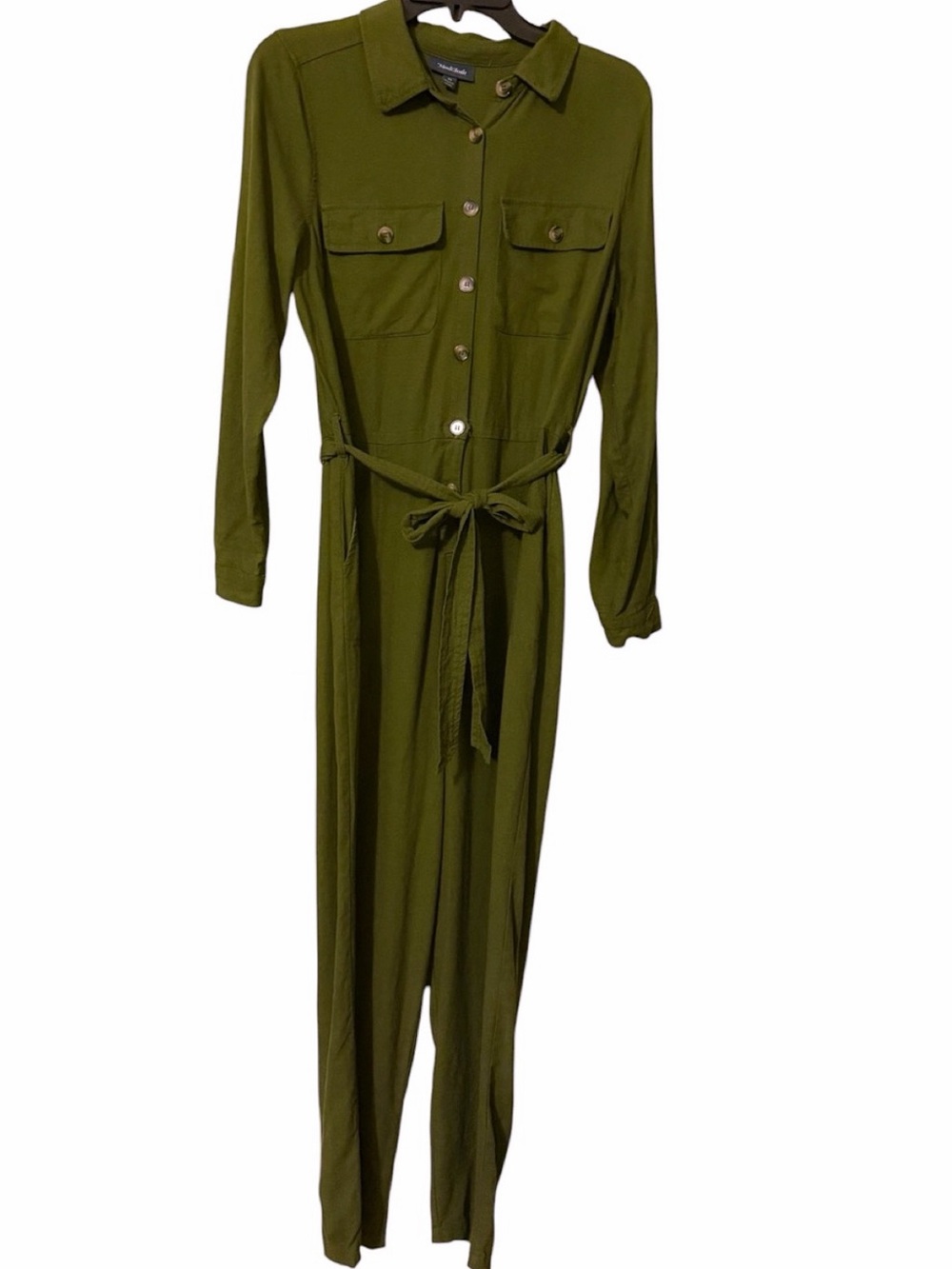 ModCloth Linen Blend Comfy Commitment Jumpsuit  Medium - Picture 3 of 9